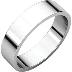10K White 5mm Flat Band