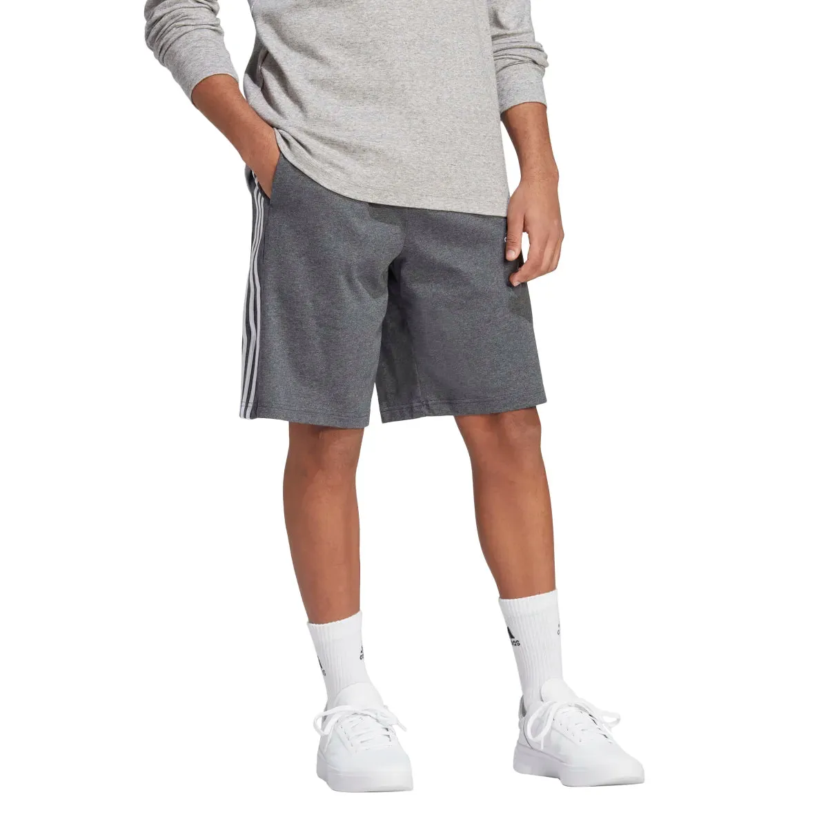 adidas Men's Essentials Single Jersey 3-Stripes Shorts (Tall)
