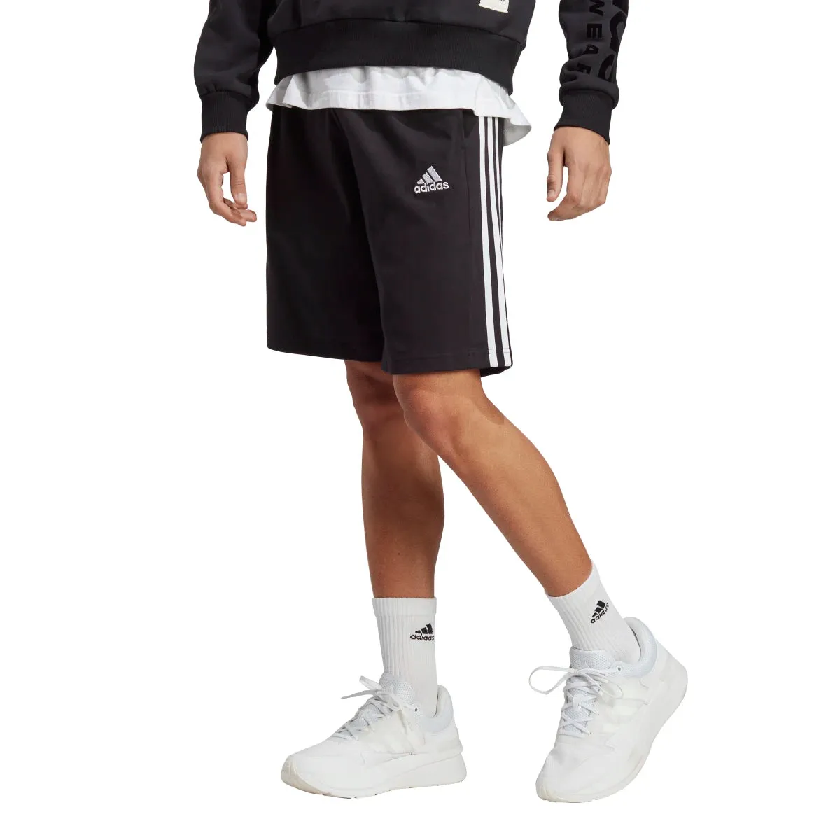 adidas Men's Essentials Single Jersey 3-Stripes Shorts (Tall)