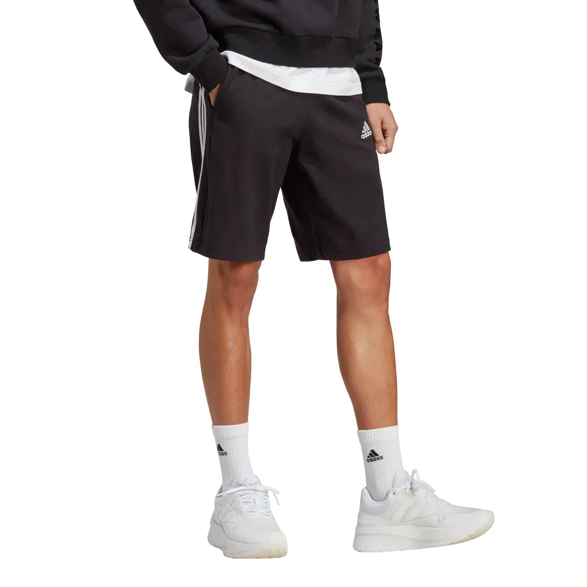 adidas Men's Essentials Single Jersey 3-Stripes Shorts (Tall)