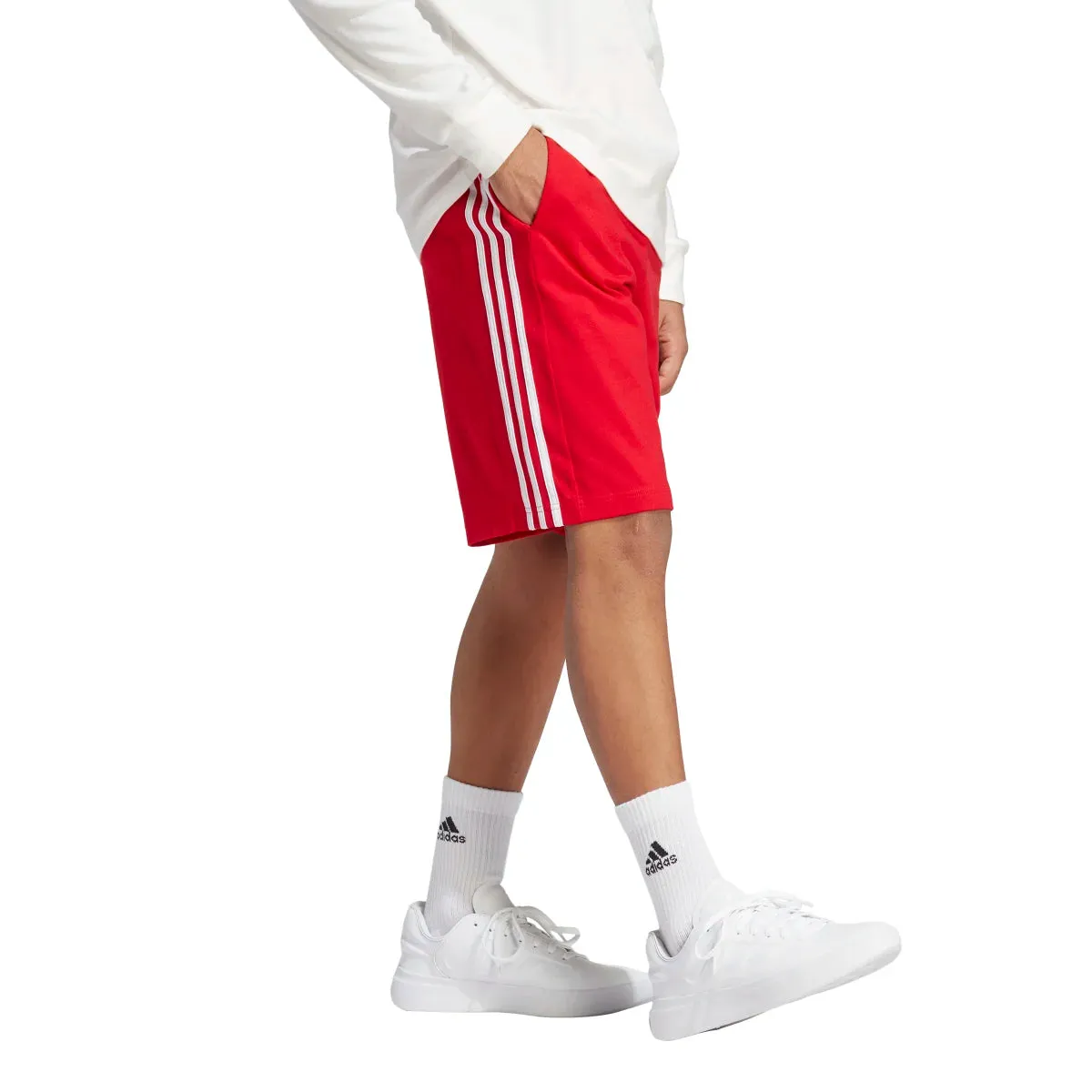 adidas Men's Essentials Single Jersey 3-Stripes Shorts (Tall)