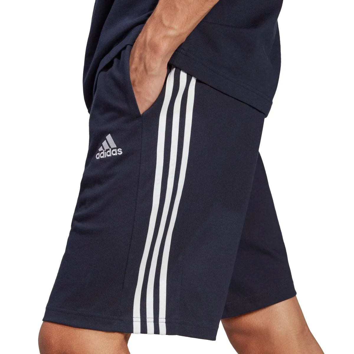 adidas Men's Essentials Single Jersey 3-Stripes Shorts (Tall)