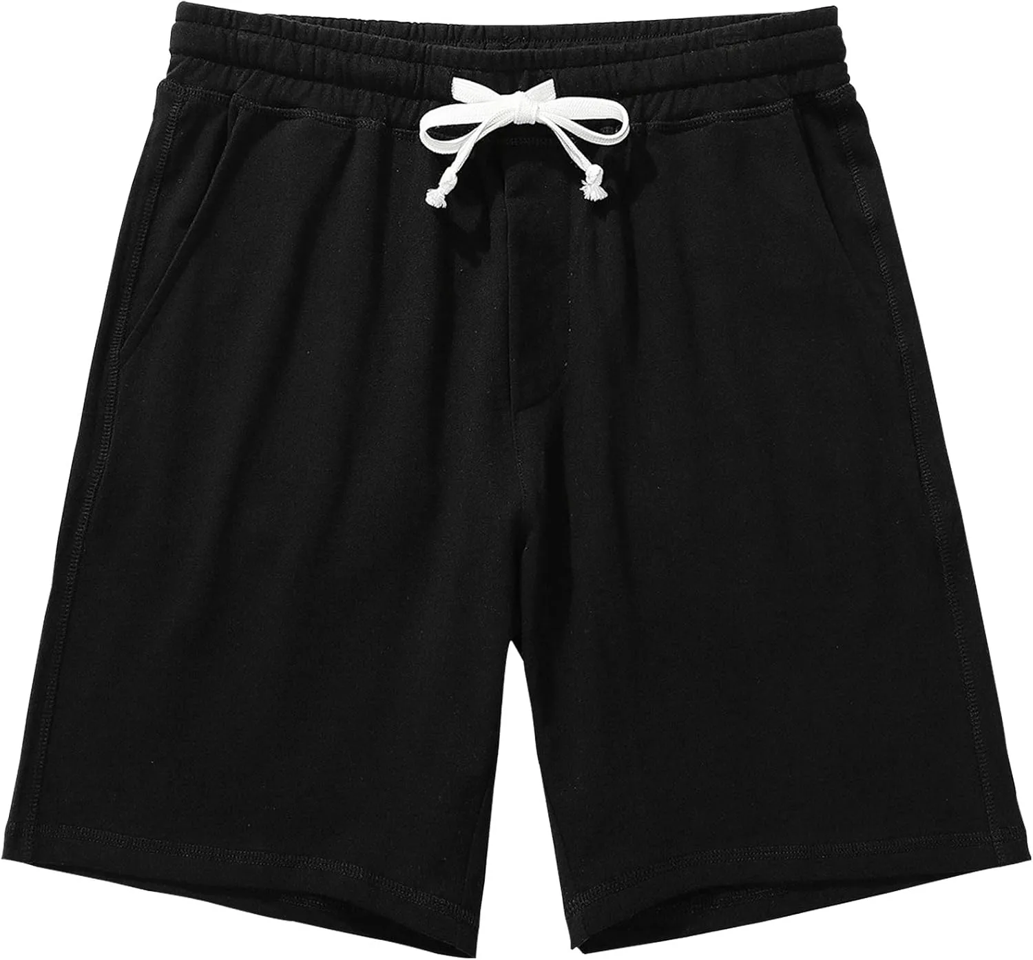 AMY COULEE Men's Casual Shorts 8" Cotton Athletic Workout Lounge Sweat Shorts with Pockets