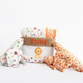Baby Animals, Wild & Free- Bedding Essentials Gift Basket