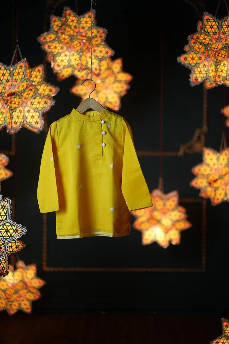 Basant boys ethnic wear kurta in handwoven cotton silk