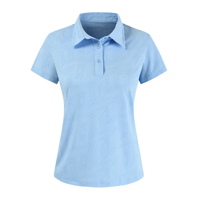 Chinese Factory High Quality Women Polo Shirts Quick-Drying Cotton Sportswear Short Sleeve Solid Color Breathable Female Tops