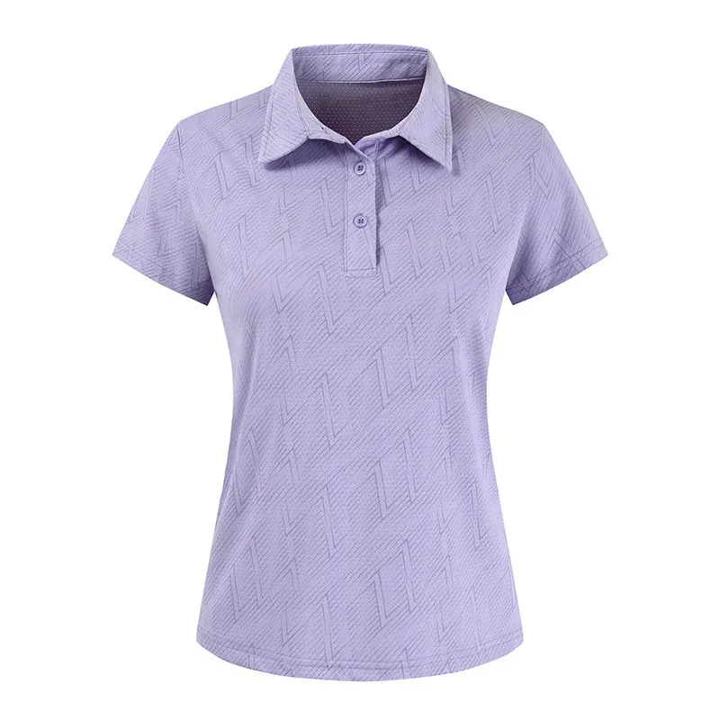Chinese Factory High Quality Women Polo Shirts Quick-Drying Cotton Sportswear Short Sleeve Solid Color Breathable Female Tops