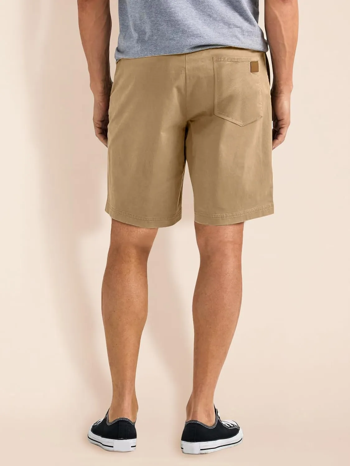 Comdecevis Mens Casual Shorts Stretch Waist Drawstring Summer Beach Twill Chino Golf Shorts