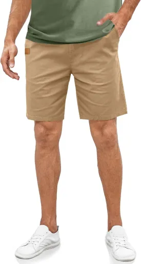 Comdecevis Mens Casual Shorts Stretch Waist Drawstring Summer Beach Twill Chino Golf Shorts