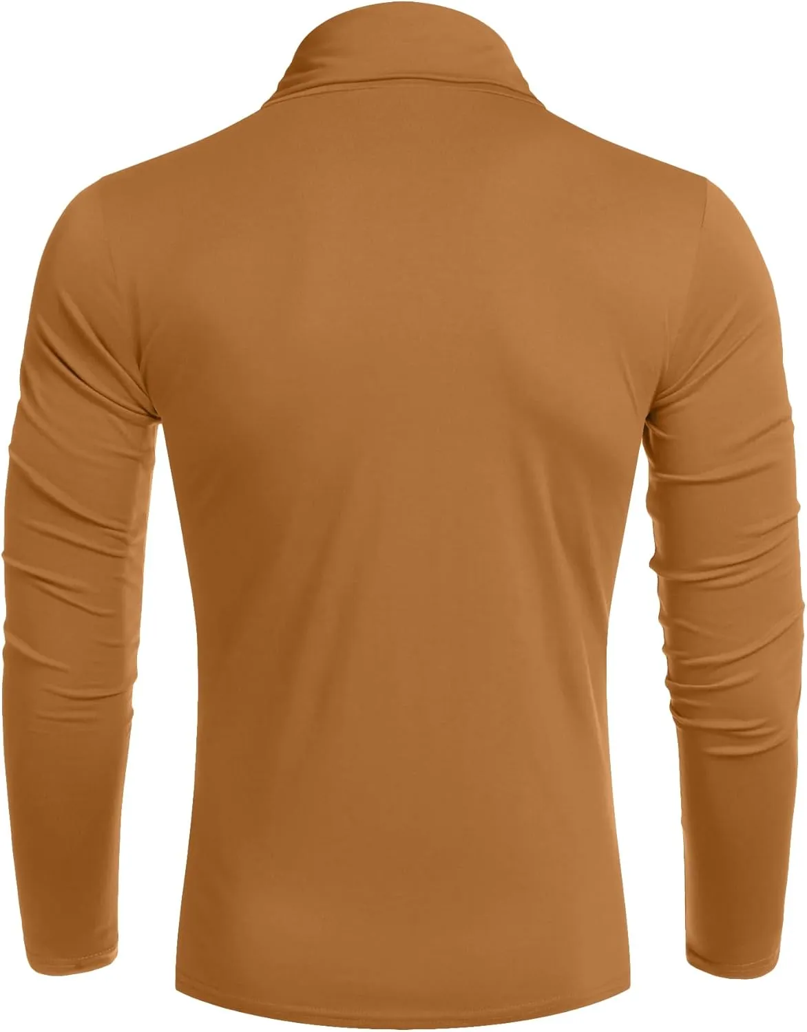 COOFANDY Men's Casual Slim Fit Turtleneck T Shirts Lightweight Basic Cotton Pullovers