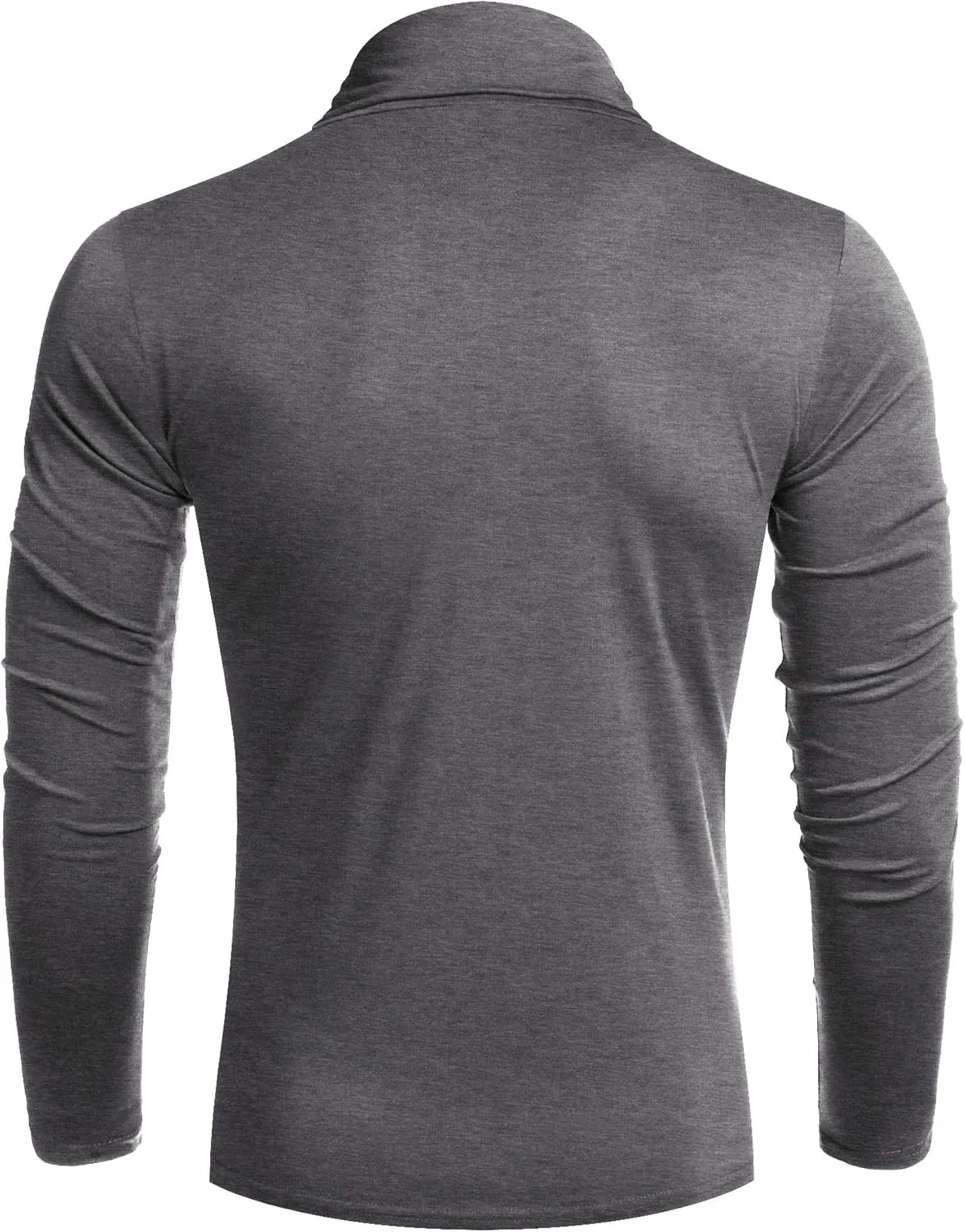 COOFANDY Men's Casual Slim Fit Turtleneck T Shirts Lightweight Basic Cotton Pullovers