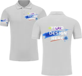 Custom Polo Shirt for Men Customized Golf T Shirts Design Your Own Front Back Personalized Tee PrintLogo Name
