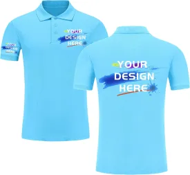 Custom Polo Shirt for Men Customized Golf T Shirts Design Your Own Front Back Personalized Tee PrintLogo Name
