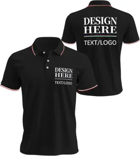 Custom Polo Shirts for Men Women, Personalized Golf Shirts with Text/Logo/Photo, Bulk Customized Business Polo Shirt