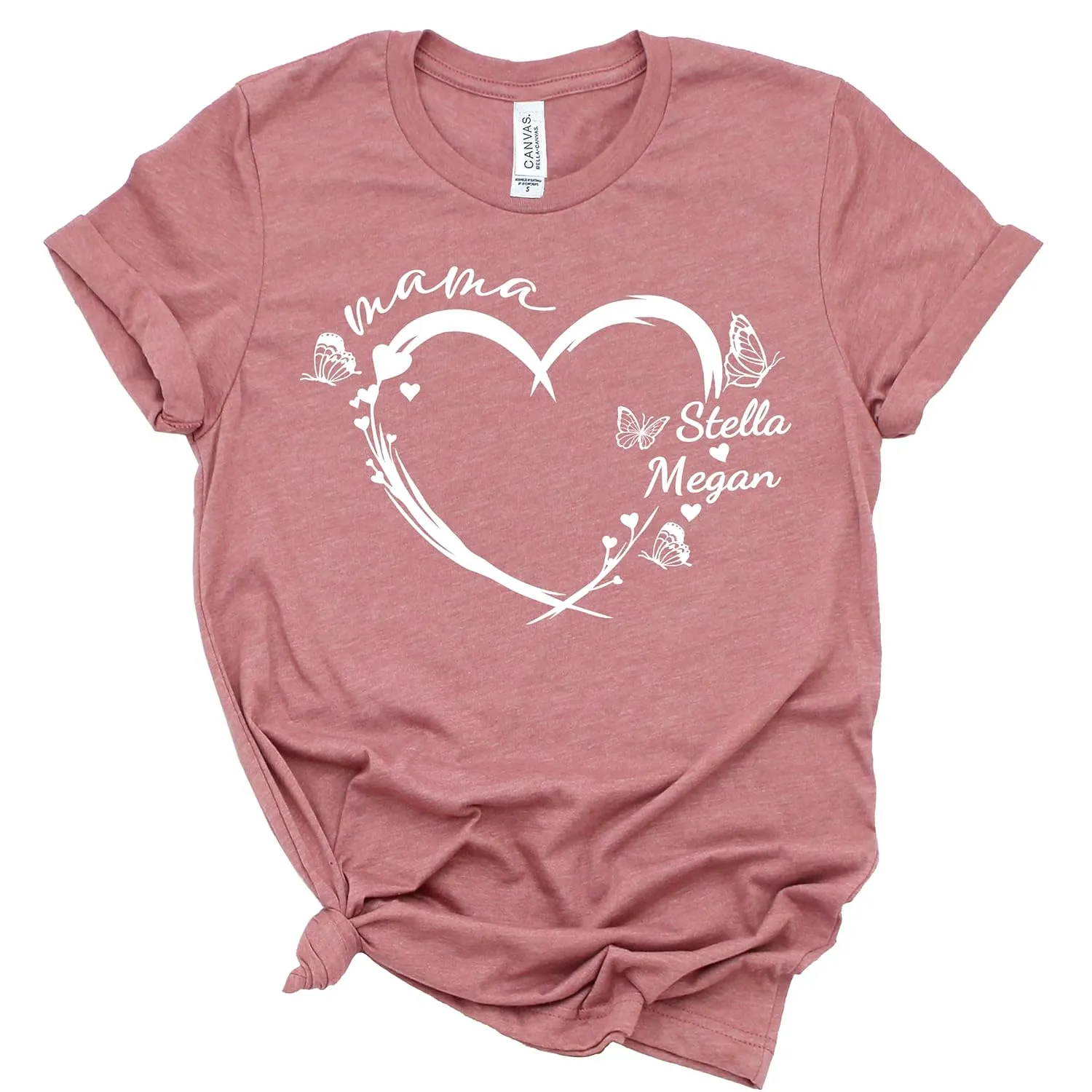 Customizable Mom Shirt with Custom Kid's Name, Personalized Mom Shirt for Women, Gifts for Mom Shirts, Mothers Day Gifts, Christmas, Mom Gifts for Valentines Day