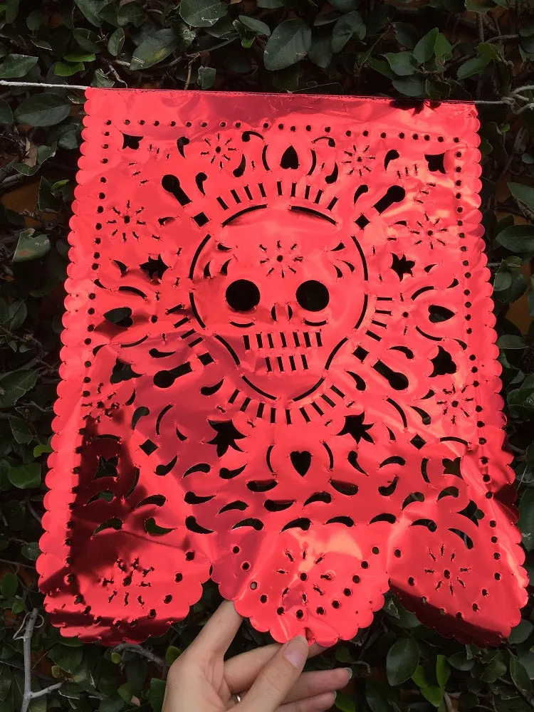 Day Of The Dead Halloween Decorations | 4m/13ft Waterproof Papel Picado Banner with 10 Large Flags