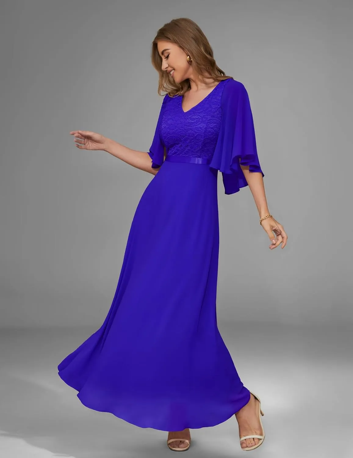 DRESSTELLS Womans Wedding Guest Formal Dress, 2025 Summer Bridesmaid Party Long Prom Church Dresses