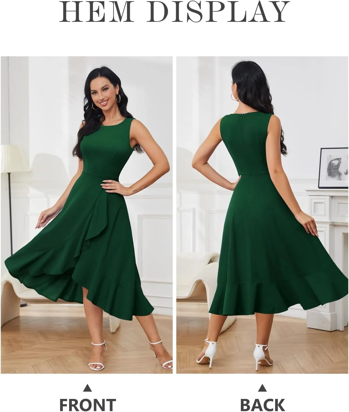 DRESSTELLS Women's Cocktail Party Formal Wedding Guest Church Dresses, Modest Graduation Prom Evening Dress
