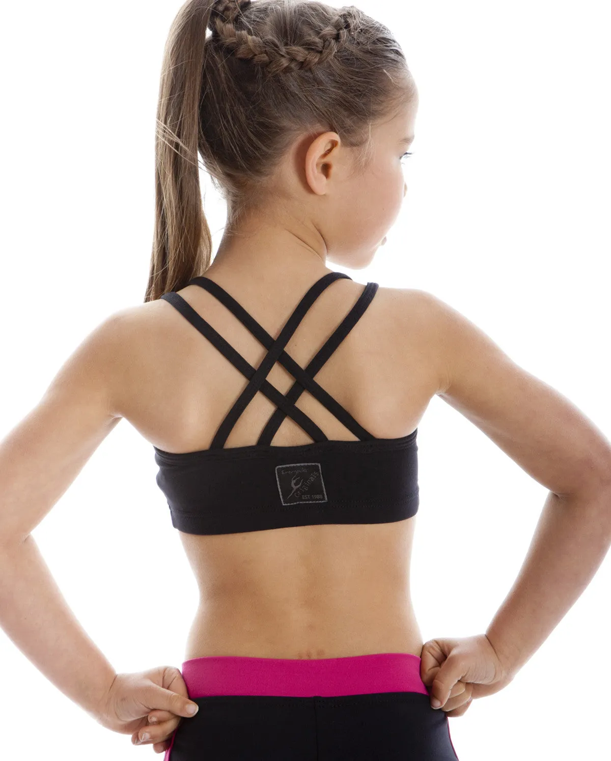 Energetiks Double Cross Crop Top, Childs, CC33