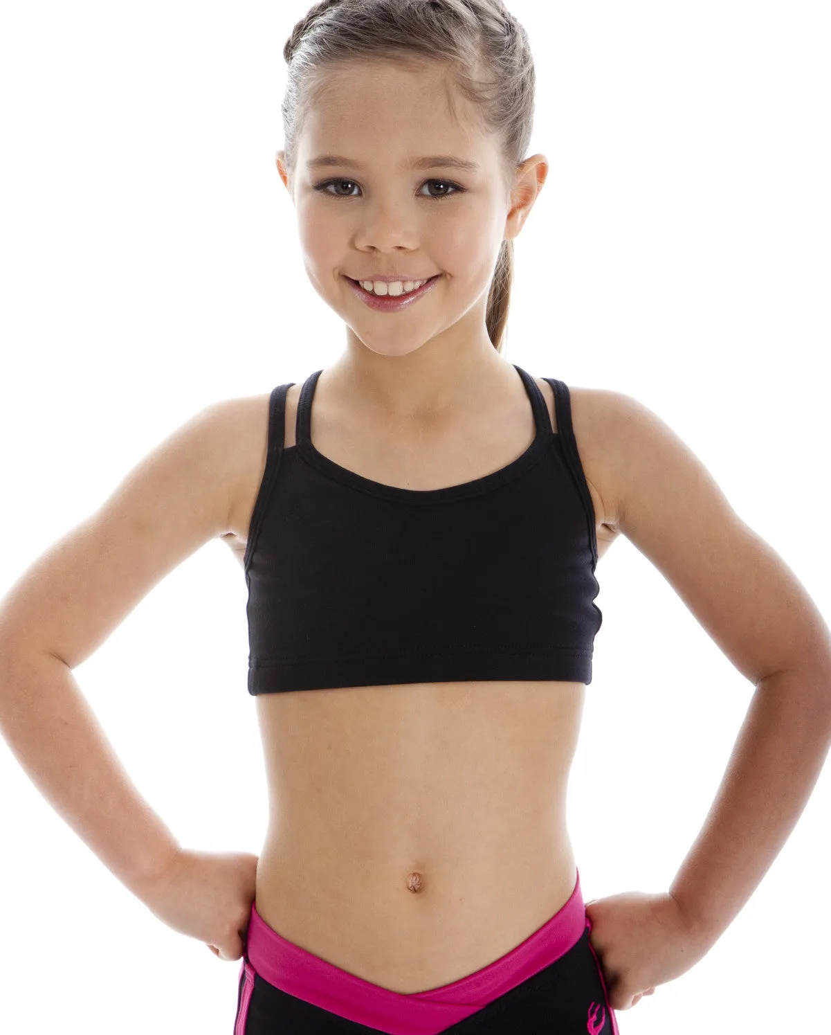 Energetiks Double Cross Crop Top, Childs, CC33
