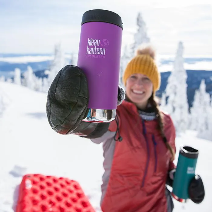Klean Kanteen Insulated TK Wide with Café Cap 355ml - Brushed Steel