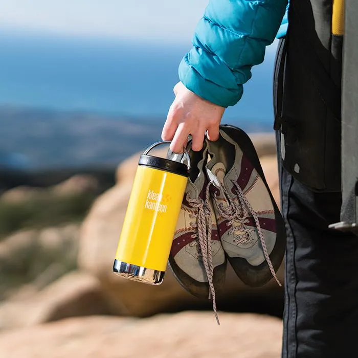 Klean Kanteen Insulated TK Wide with Café Cap 355ml - Brushed Steel