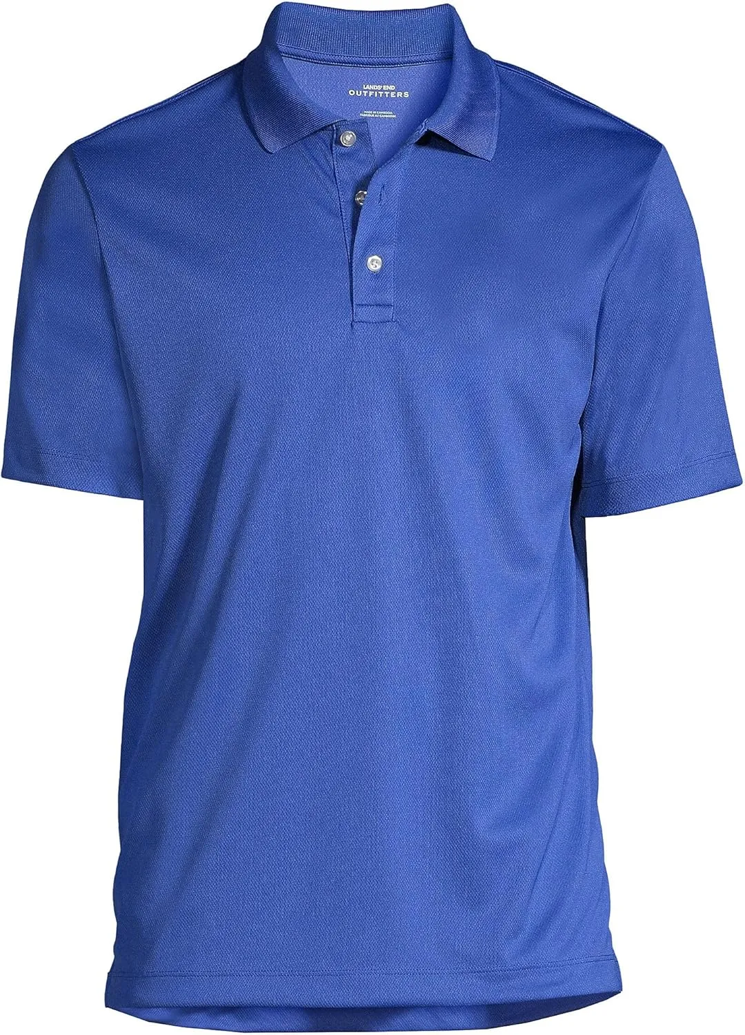 Lands' End Men's Short Sleeve Solid Active Polo Shirt