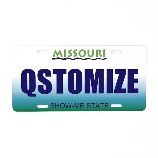 Missouri Personalized License Plate