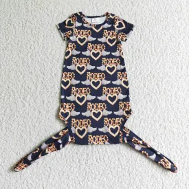 NB0006 Baby girls Rodie  gown for sleepwear