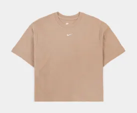 NSW Essentials Boxy Womens Short Sleeve Shirt (Brown)