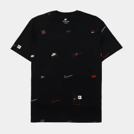 NSW Logo All Over Print Tee Mens Tshirt (Black)