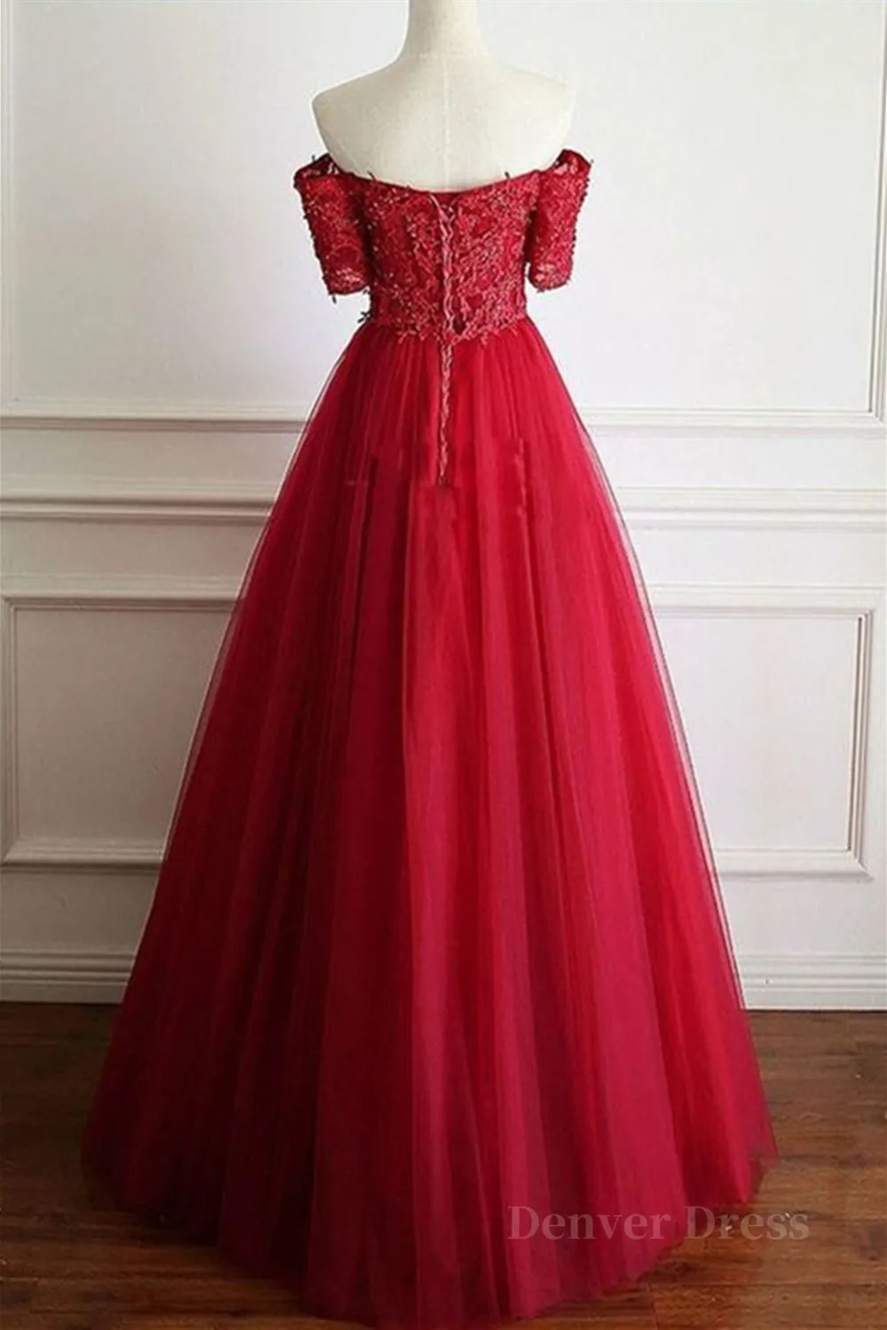 Off Shoulder Burgundy Lace Long Prom Dresses Burgundy Lace Formal Dresses Burgundy Evening Dresses