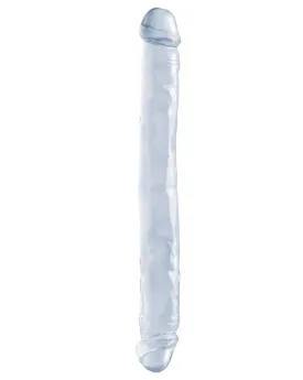 Pipedream Basix Rubber Works Double Dildo 12 inch Clear