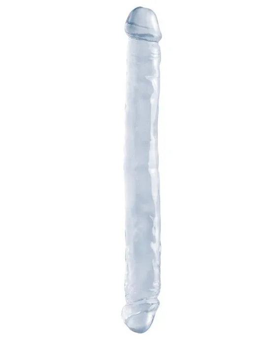 Pipedream Basix Rubber Works Double Dildo 12 inch Clear