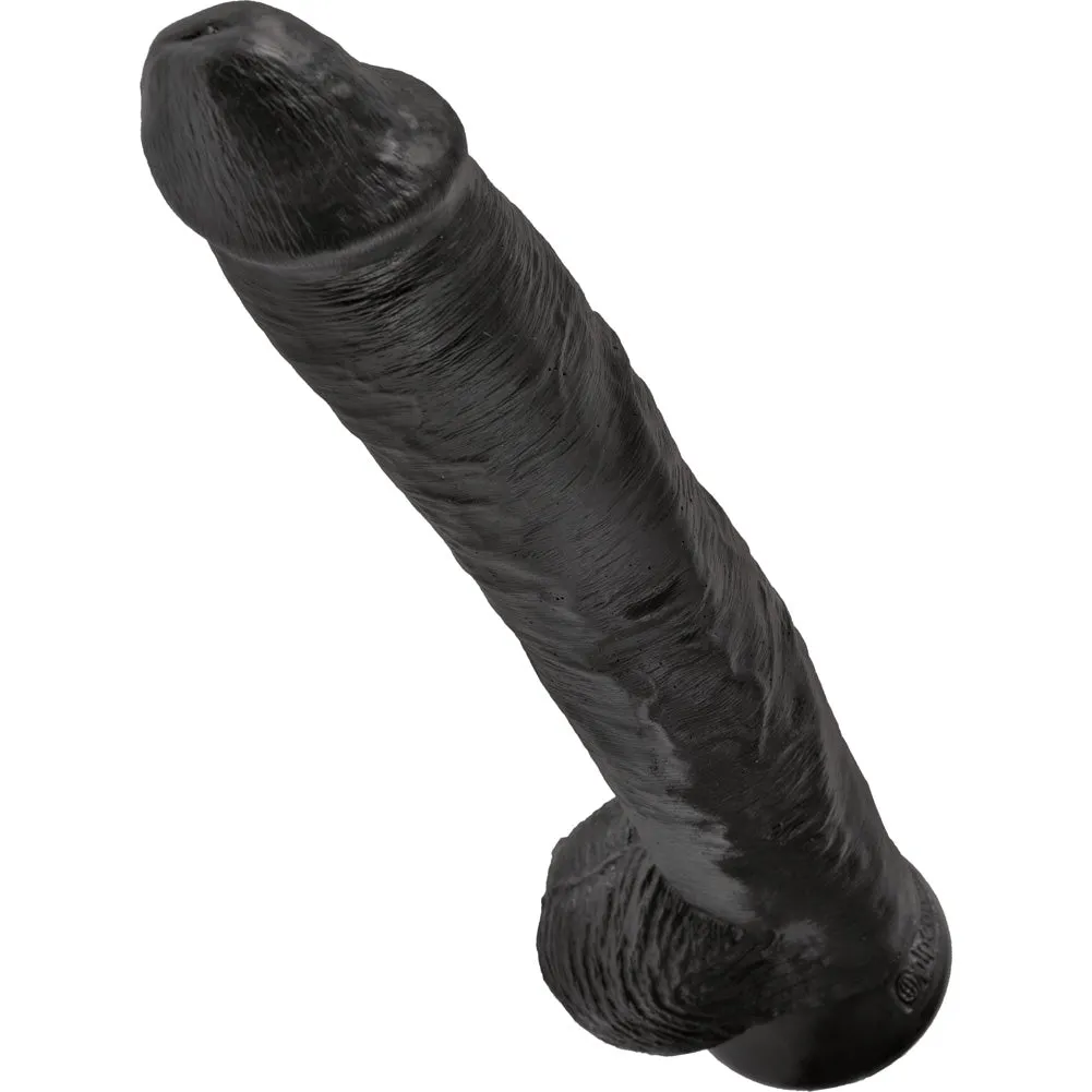 Pipedream King Cock Gigantic Realistic Dildo with Balls and Suction Cup Mount Base 14 inch Black