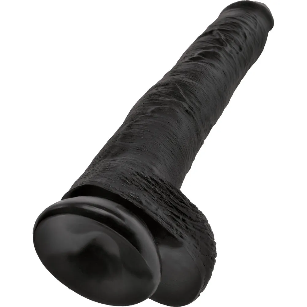 Pipedream King Cock Gigantic Realistic Dildo with Balls and Suction Cup Mount Base 14 inch Black