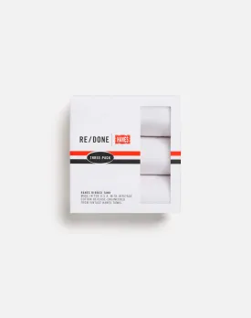 Ribbed Tee 3 Pack - White
