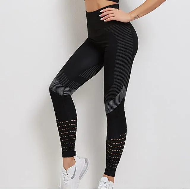 Sidiou Group Anniou Women's Sportswear Yoga Set Workout Clothes Athletic Wear Sports Gym Fitness Suits High Waist Hollow Leggings  Sport Bra