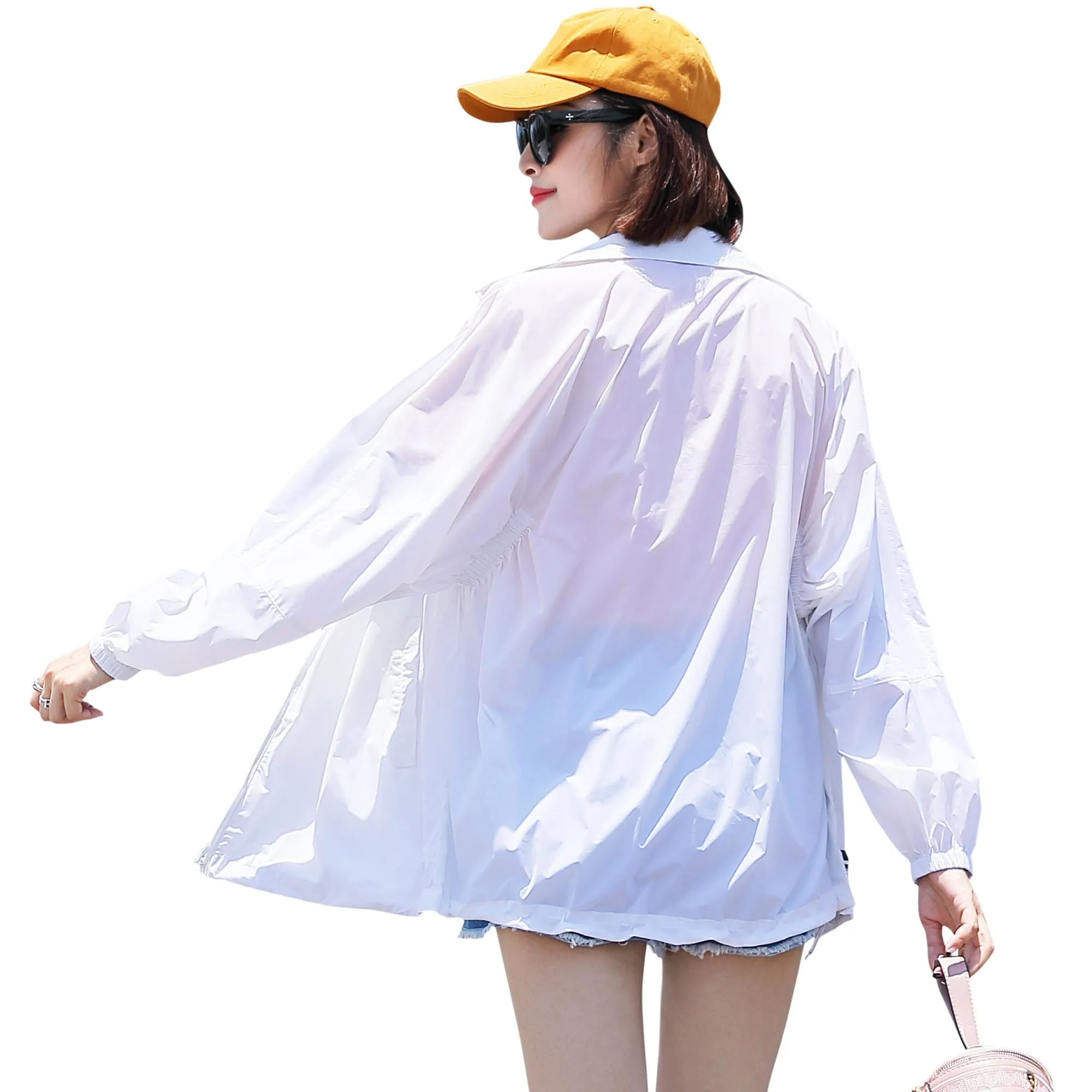 Sidiou Group Anniou YKK Zipper UPF50  Anti UV Jacket Sunscreen Waterproof Breathable Sun Protection Clothing Coat Loose Plus Size Lightweight Jackets