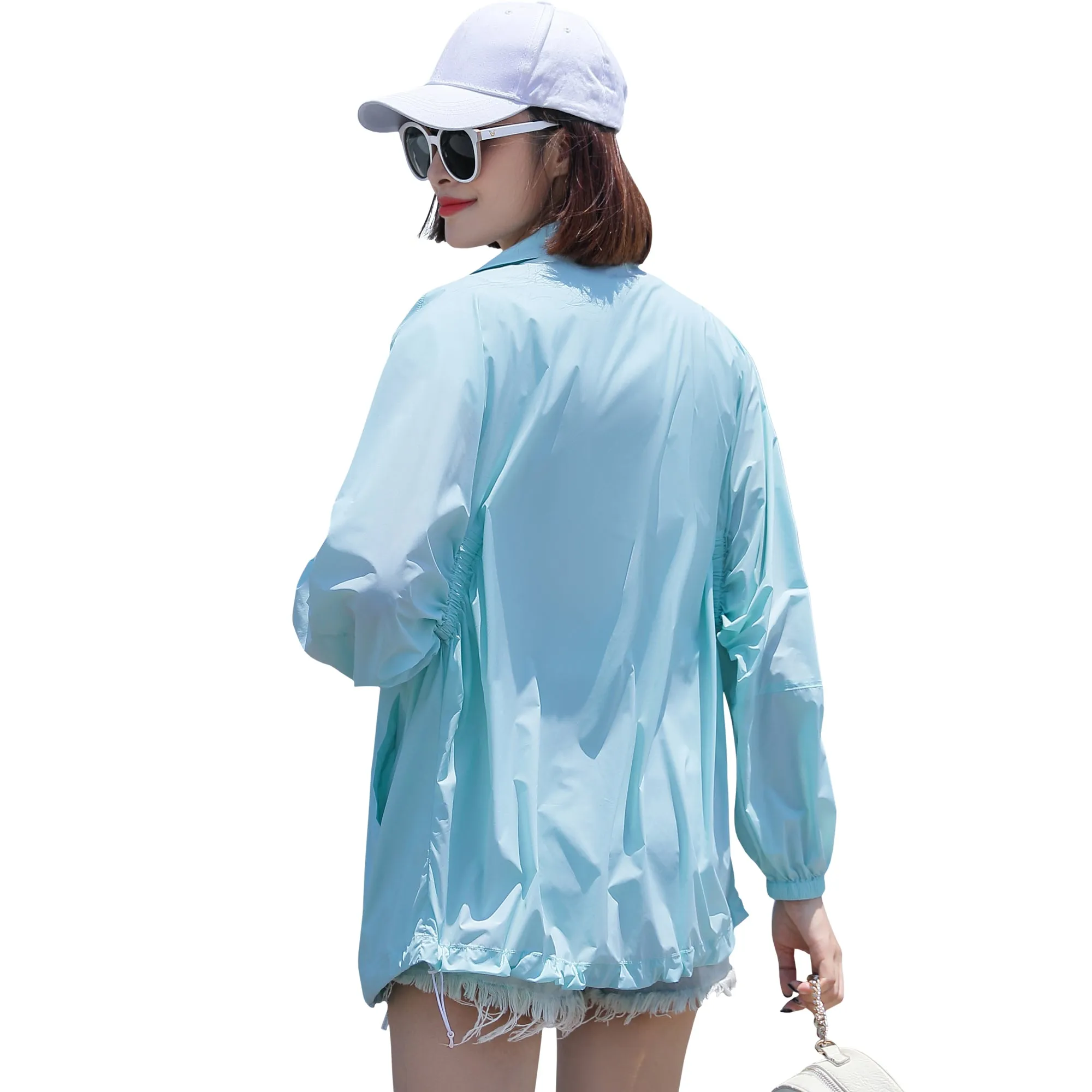 Sidiou Group Anniou YKK Zipper UPF50  Anti UV Jacket Sunscreen Waterproof Breathable Sun Protection Clothing Coat Loose Plus Size Lightweight Jackets
