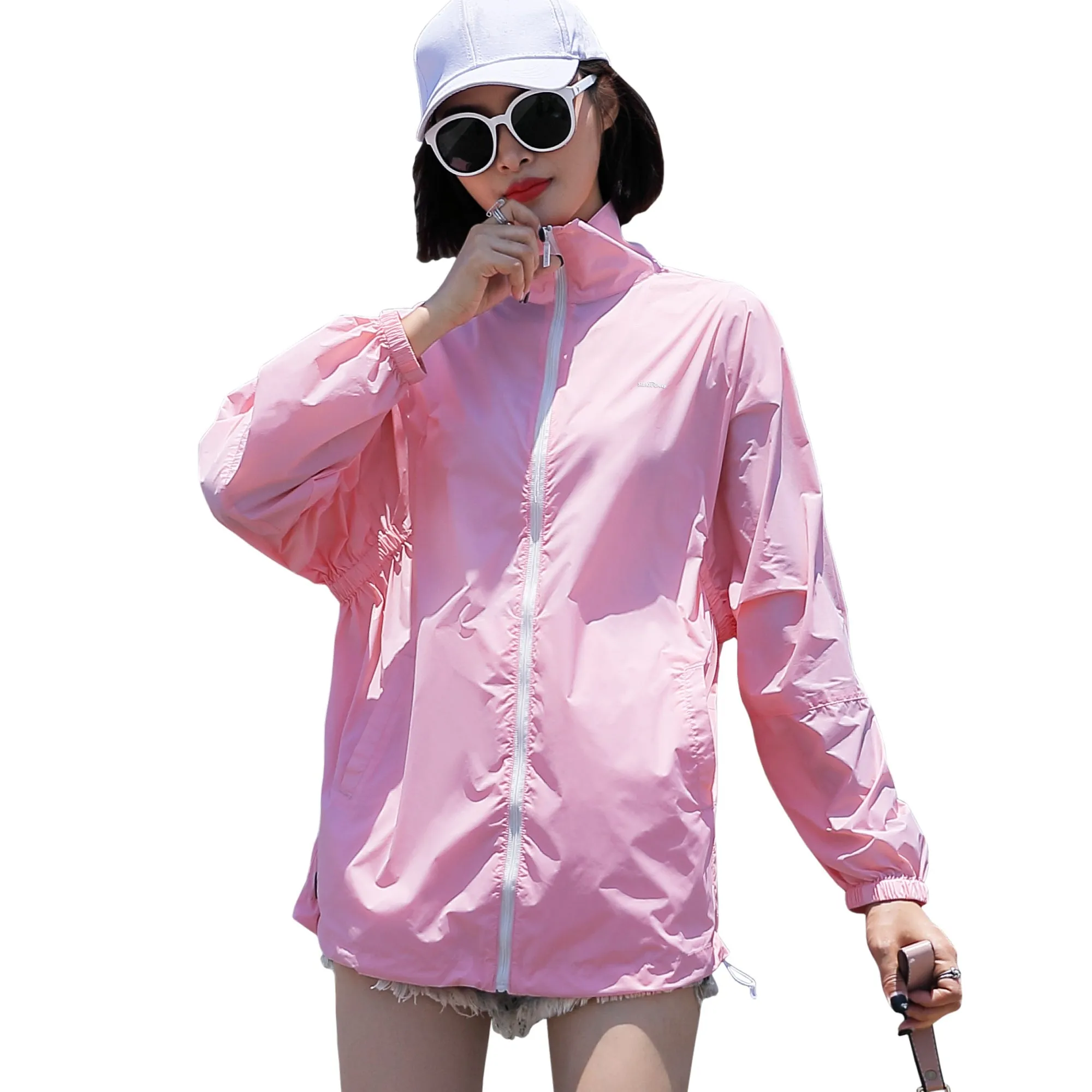 Sidiou Group Anniou YKK Zipper UPF50  Anti UV Jacket Sunscreen Waterproof Breathable Sun Protection Clothing Coat Loose Plus Size Lightweight Jackets