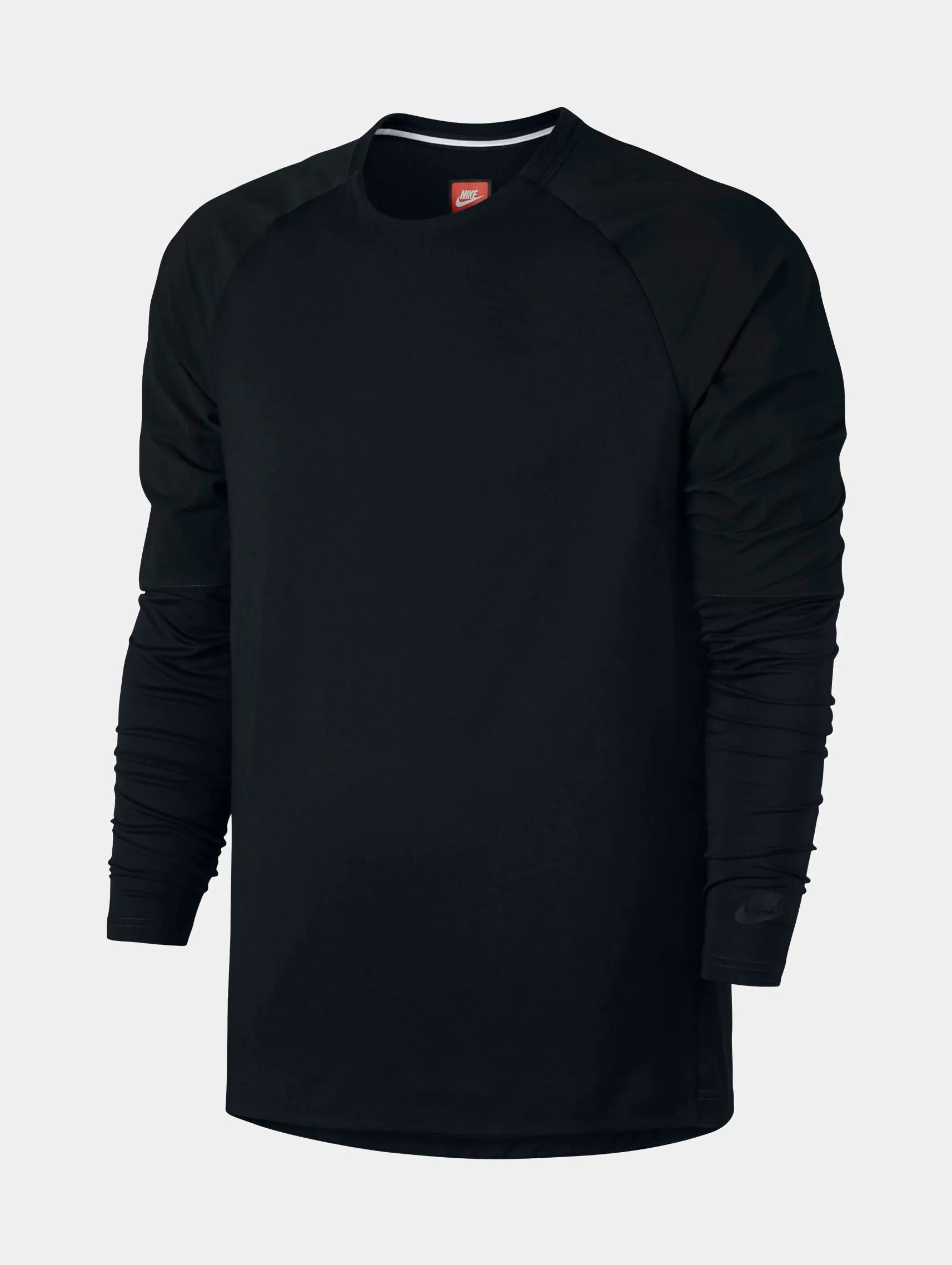 Sportswear Bonded Mens Long Sleeve T-Shirt (Black)