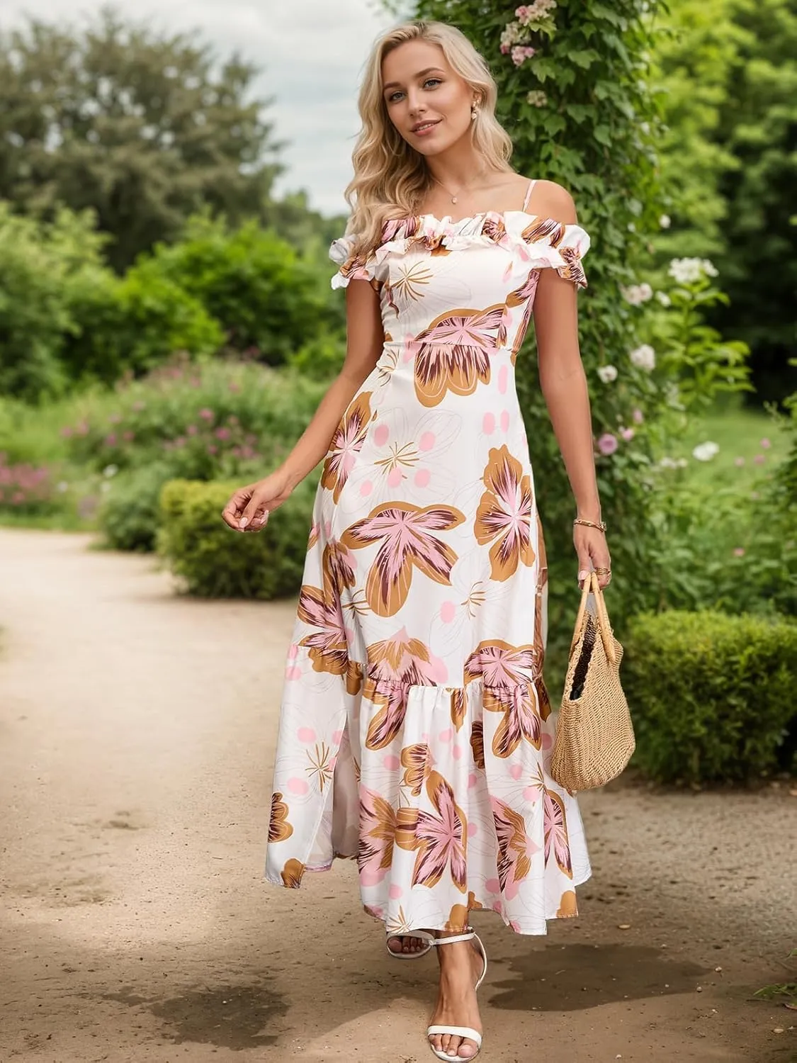 Women's 2025 Summer Formal Dresses Elegant Evening Party Cocktail Sexy Ruched Wedding Guest Maxi Dress