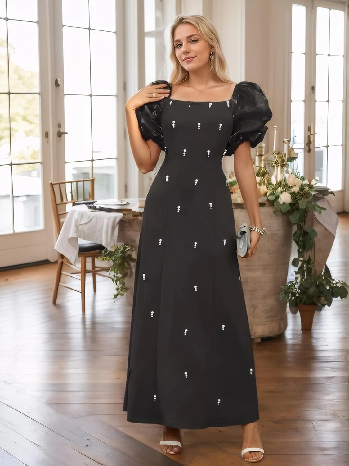 Women's Summer Club & Night Out Dresses Elegant Evening Party Cocktail Sexy Ruched Prom Wedding Guest Maxi Dress