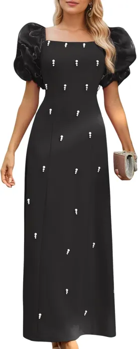 Women's Summer Club & Night Out Dresses Elegant Evening Party Cocktail Sexy Ruched Prom Wedding Guest Maxi Dress