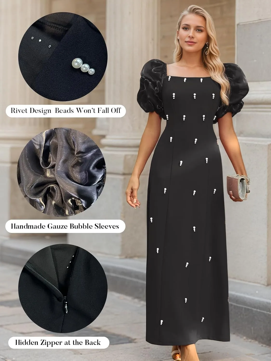 Women's Summer Club & Night Out Dresses Elegant Evening Party Cocktail Sexy Ruched Prom Wedding Guest Maxi Dress