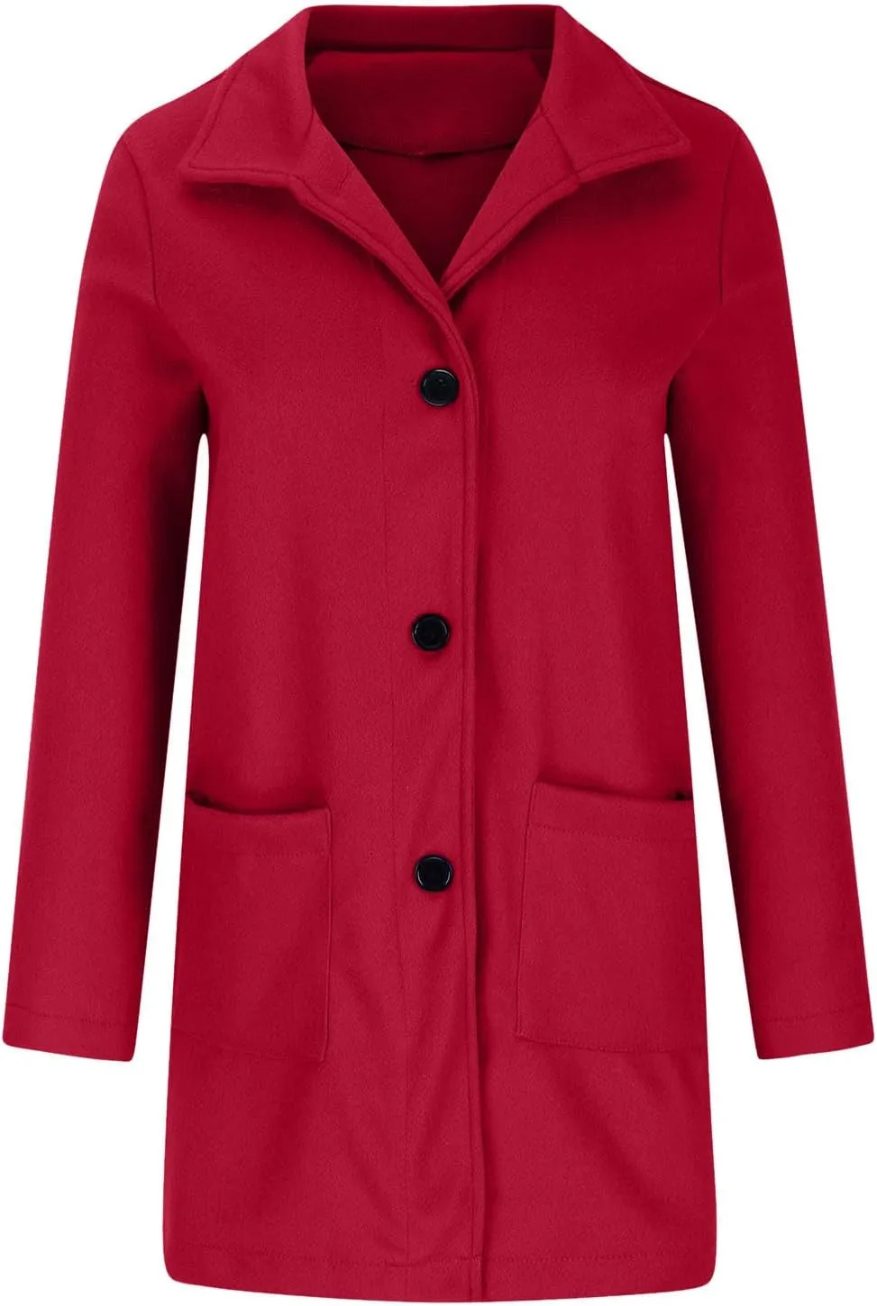 Wool Coat for Women Plus Size Thicken Pea Coats Stand Collar Single Breasted Trench Coat 2024 Fashion Winter Jackets